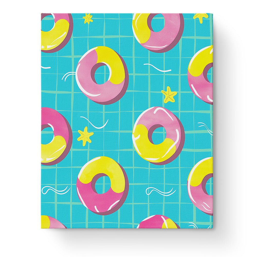 Donuts on Turquoise - Minimalistic - BestPaintByNumbers - Paint by Numbers Custom Kit