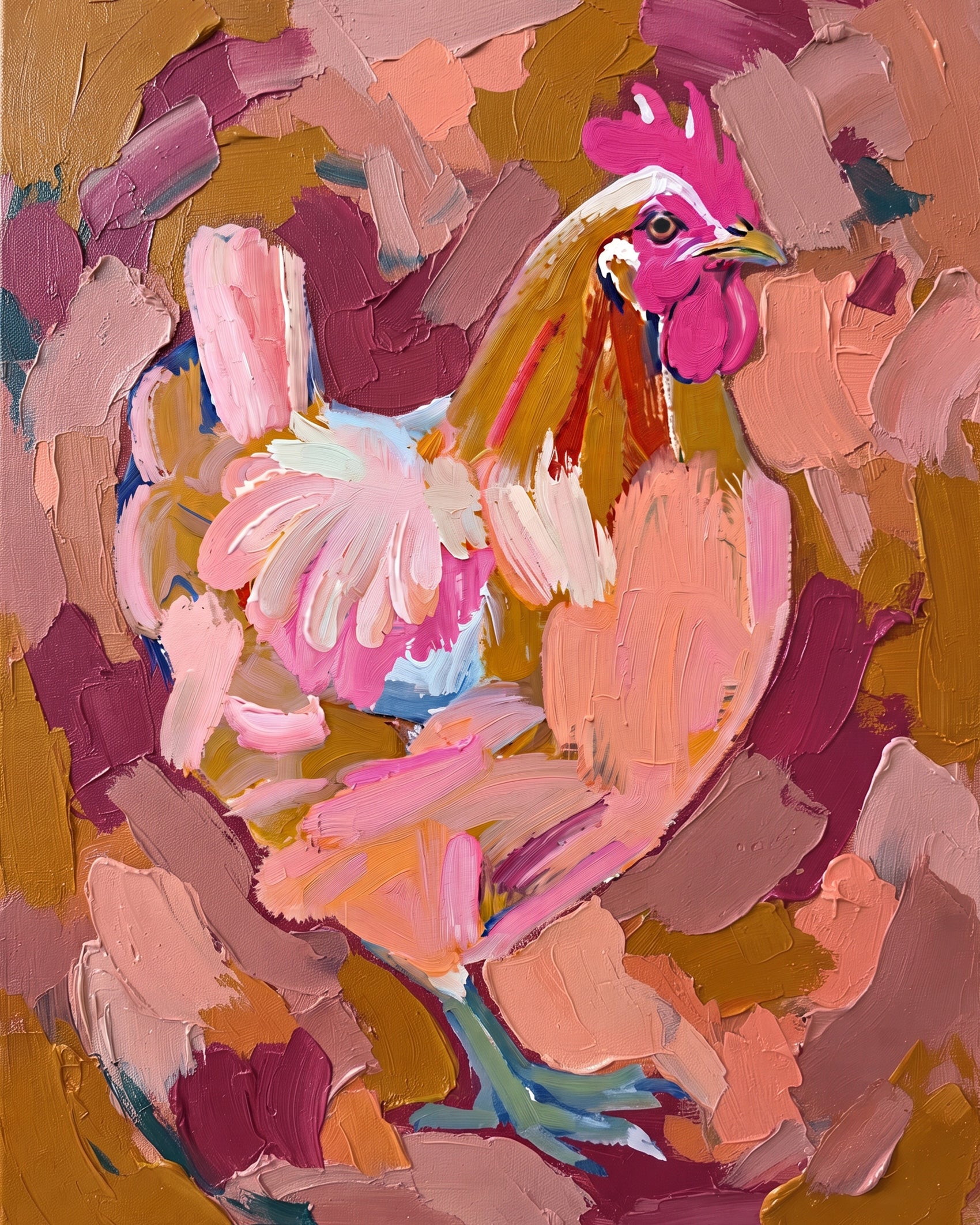 BestPaintByNumbers vibrant rooster design showcases a colorful, expressive rooster. Paint by numbers fixed kits enhance mindfulness and unleash creativity.