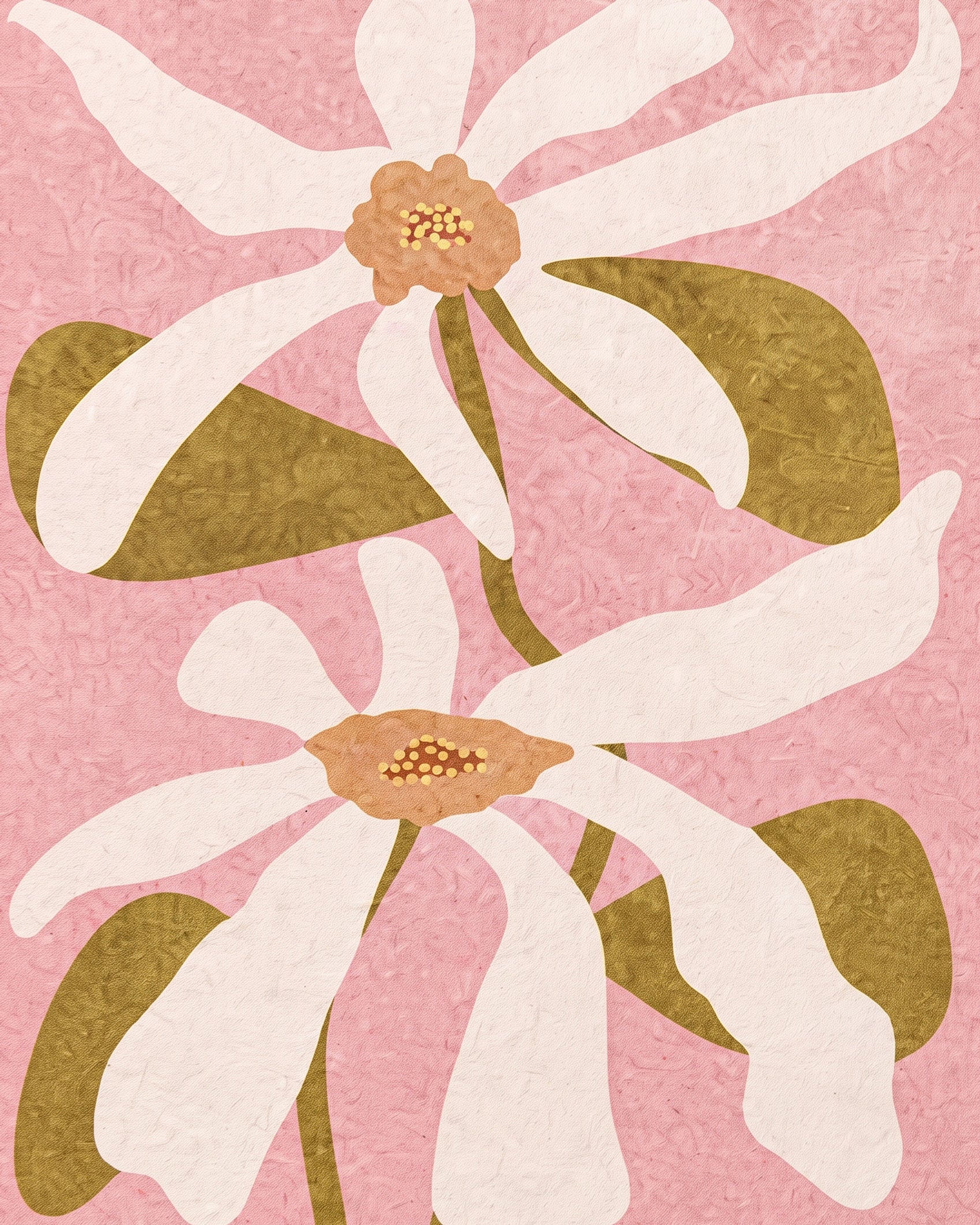Elegant floral design with soft pink and white hues. BestPaintByNumbers' Pastel Petals Harmony enhances stress relief through painting.