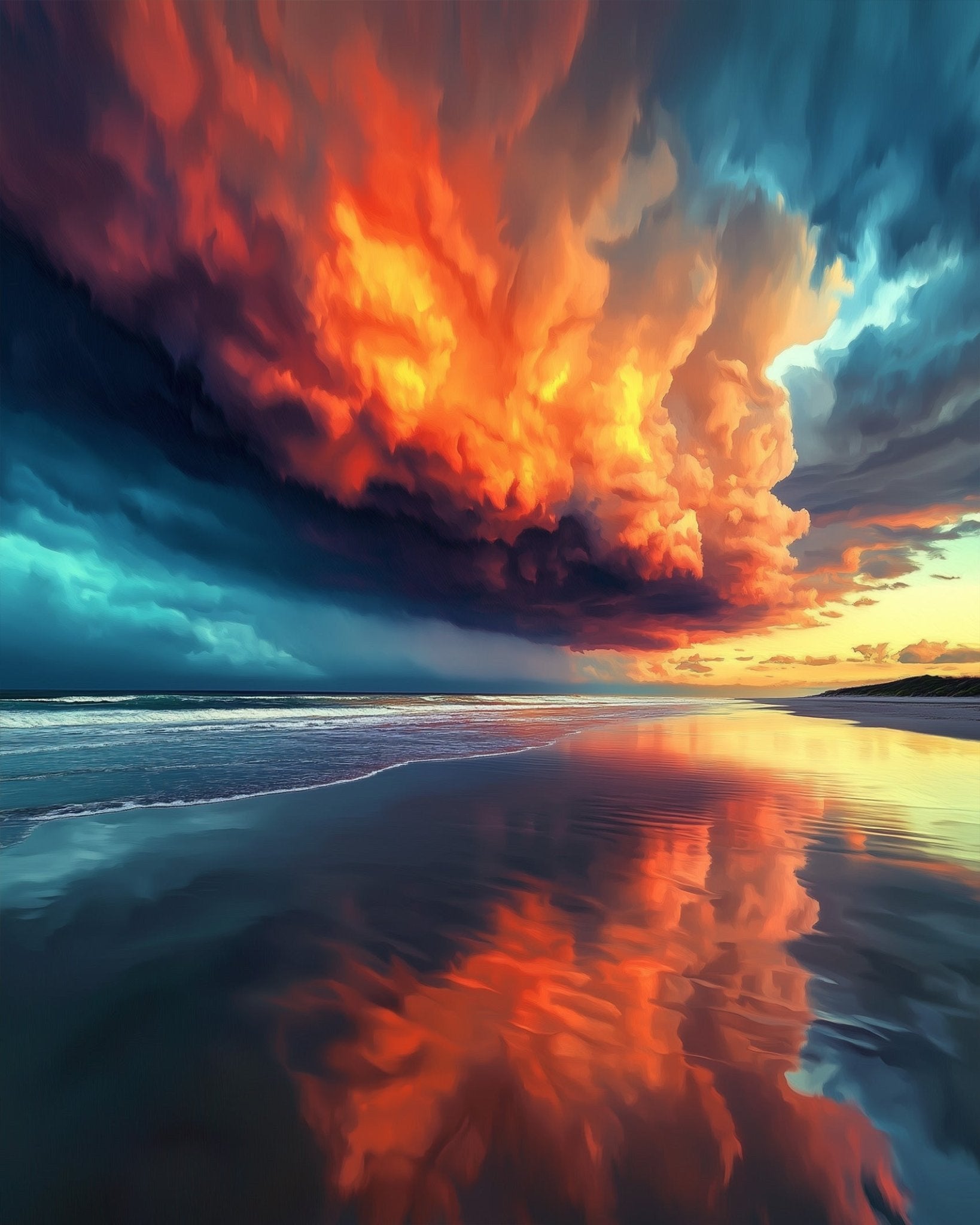 Dramatic Ocean Sunset - Landscape - BestPaintByNumbers - Paint by Numbers Custom Kit