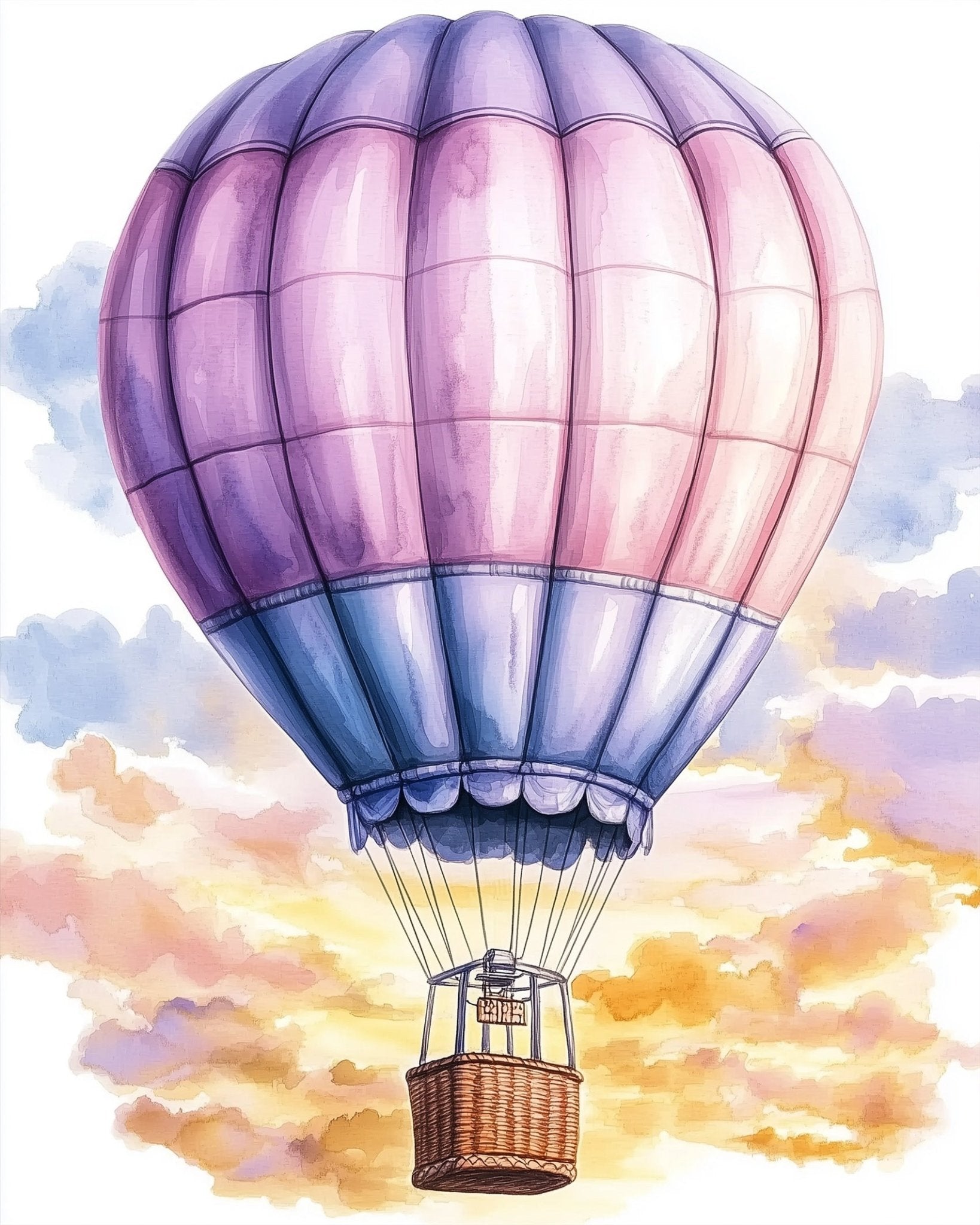 Dreamy Balloon Adventure - painting - BestPaintByNumbers - Paint by Numbers Custom Kit