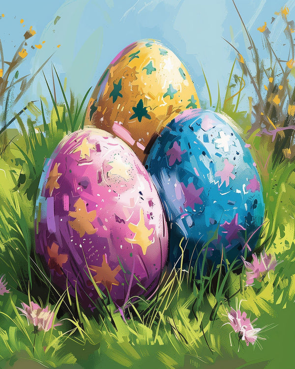 Easter Eggs - Paint by Numbers - BestPaintByNumbers - Paint by Numbers Custom Kit