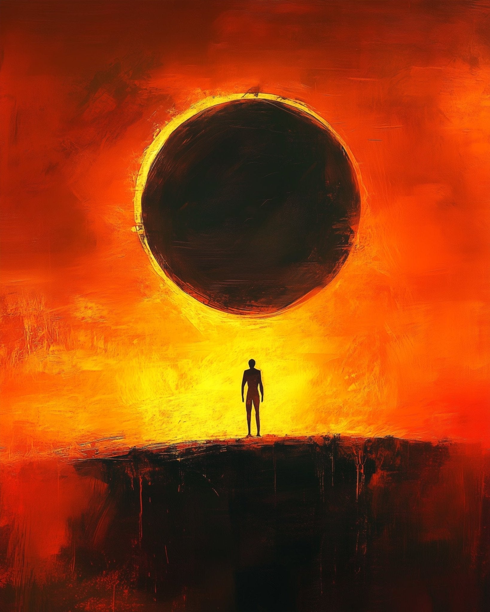 Eclipse Silhouette - painting - BestPaintByNumbers - Paint by Numbers Custom Kit