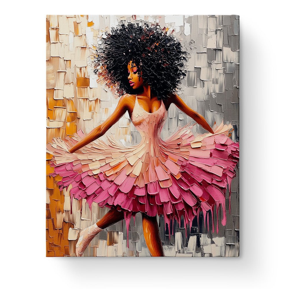 Elegant Ballerina in Pink - Dance - BestPaintByNumbers - Paint by Numbers Custom Kit