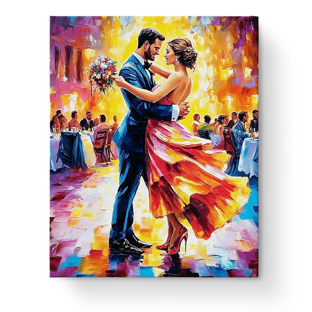 Elegant Ballroom Duo - Dance - BestPaintByNumbers - Paint by Numbers Custom Kit