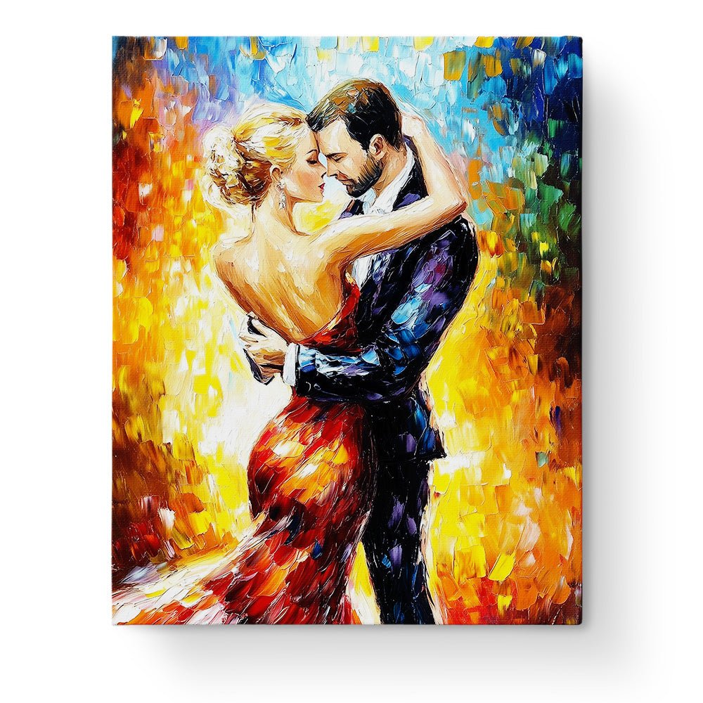 Elegant Ballroom Embrace - Dance - BestPaintByNumbers - Paint by Numbers Custom Kit
