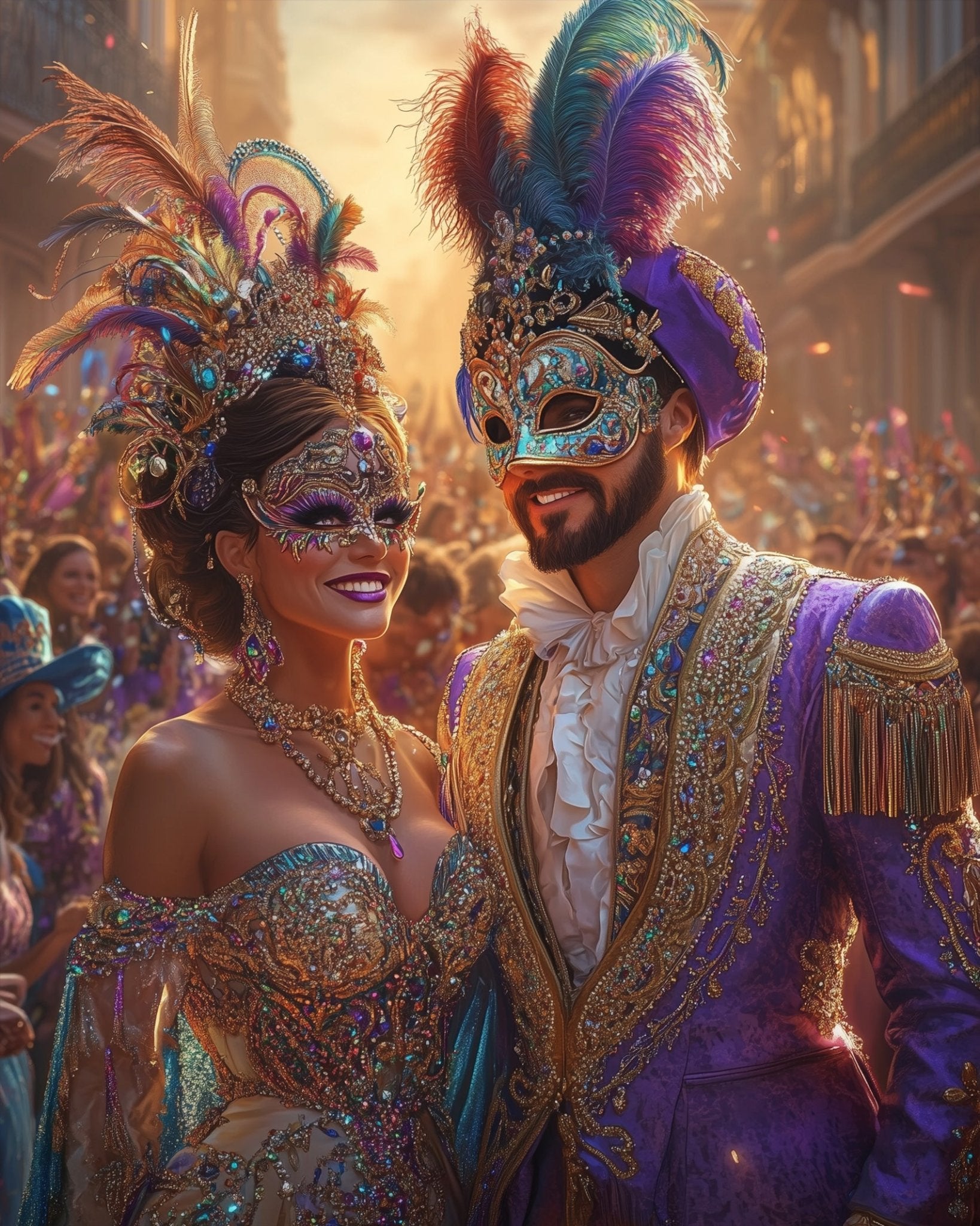 Elegant Carnival in Venice - Festival of the world - BestPaintByNumbers - Paint by Numbers Custom Kit