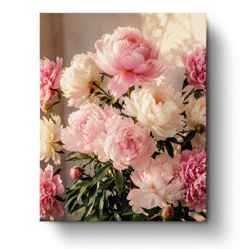 Elegant Peony Blooms - Flowers - BestPaintByNumbers - Paint by Numbers Custom Kit