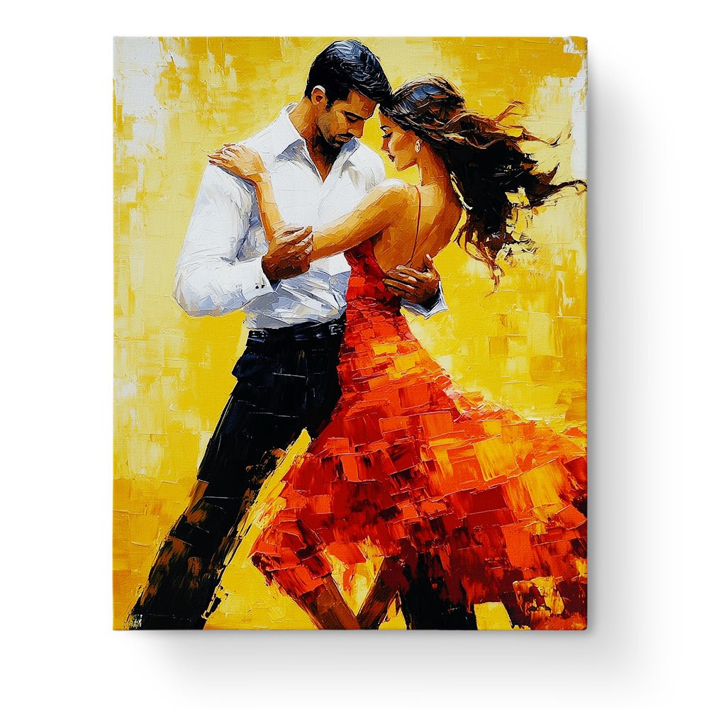 Elegant Tango Embrace - Dance - BestPaintByNumbers - Paint by Numbers Custom Kit
