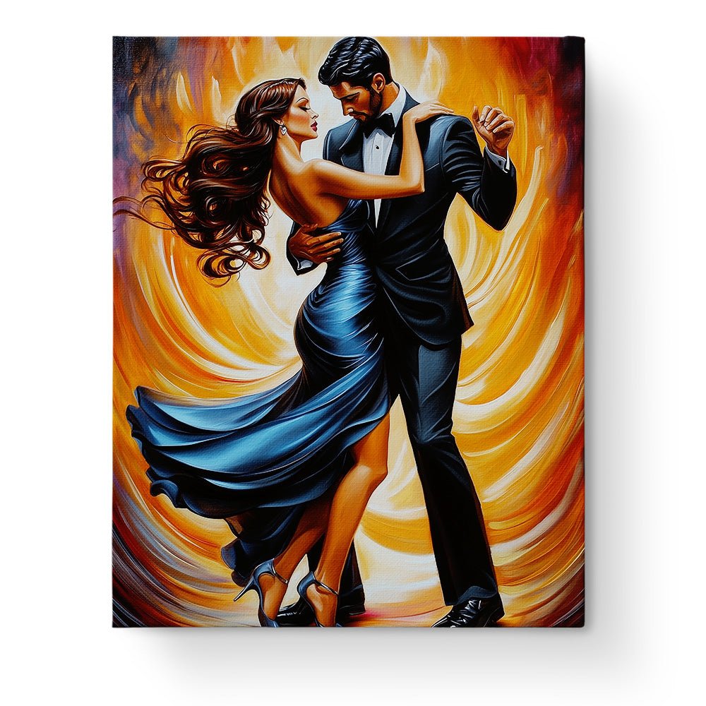 Elegant Tango Sway - Dance - BestPaintByNumbers - Paint by Numbers Custom Kit