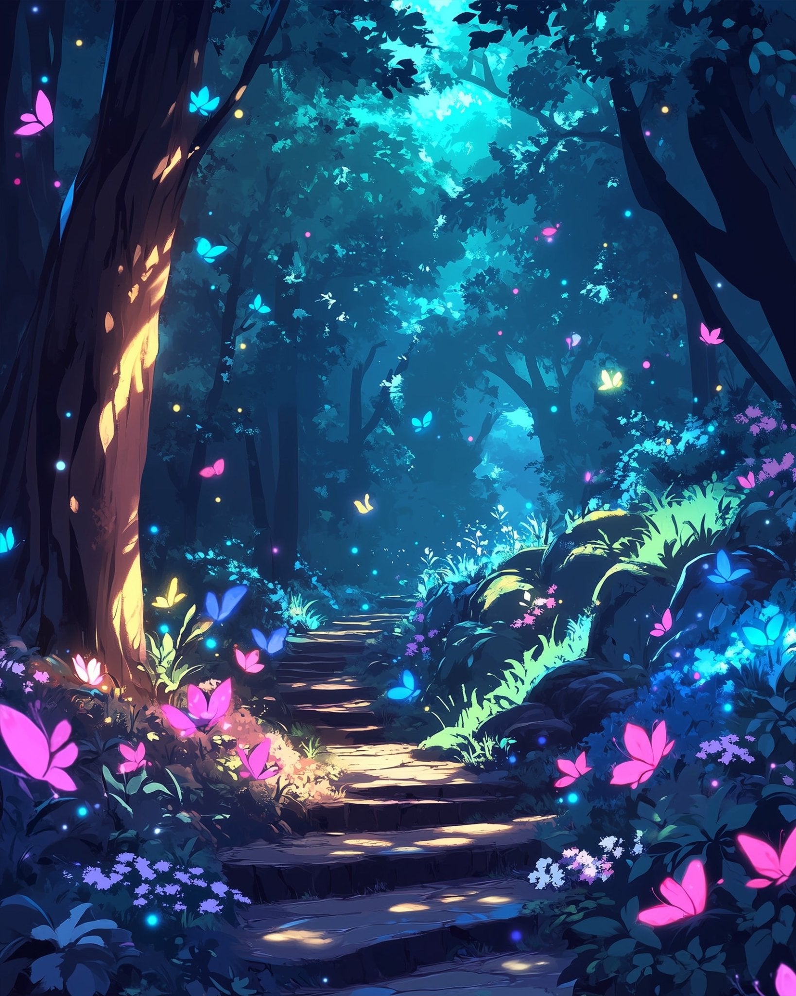 Enchanted Butterfly Path - Fairy Tail - BestPaintByNumbers - Paint by Numbers Custom Kit