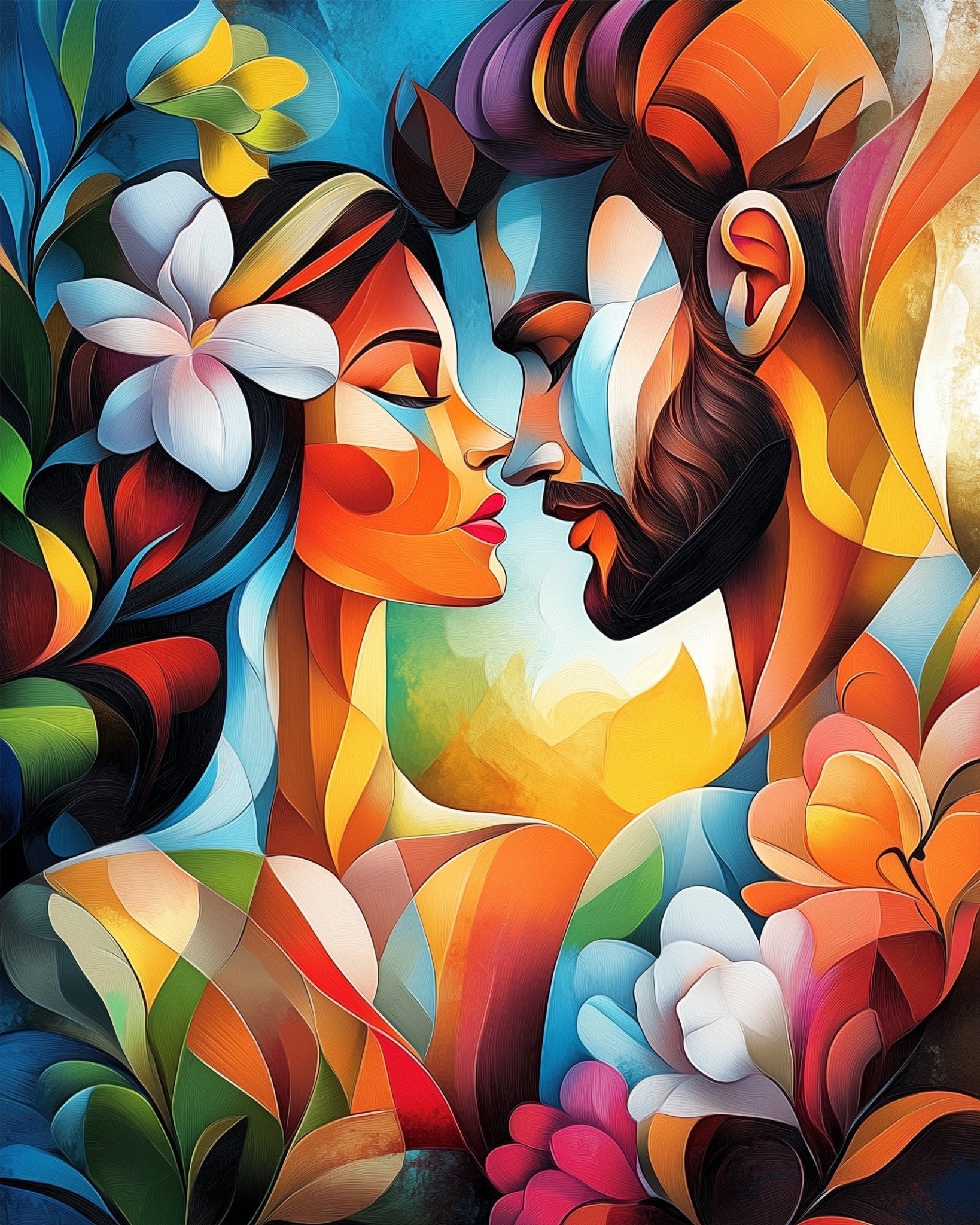 Enchanted Embrace - Romance - BestPaintByNumbers - Paint by Numbers Custom Kit