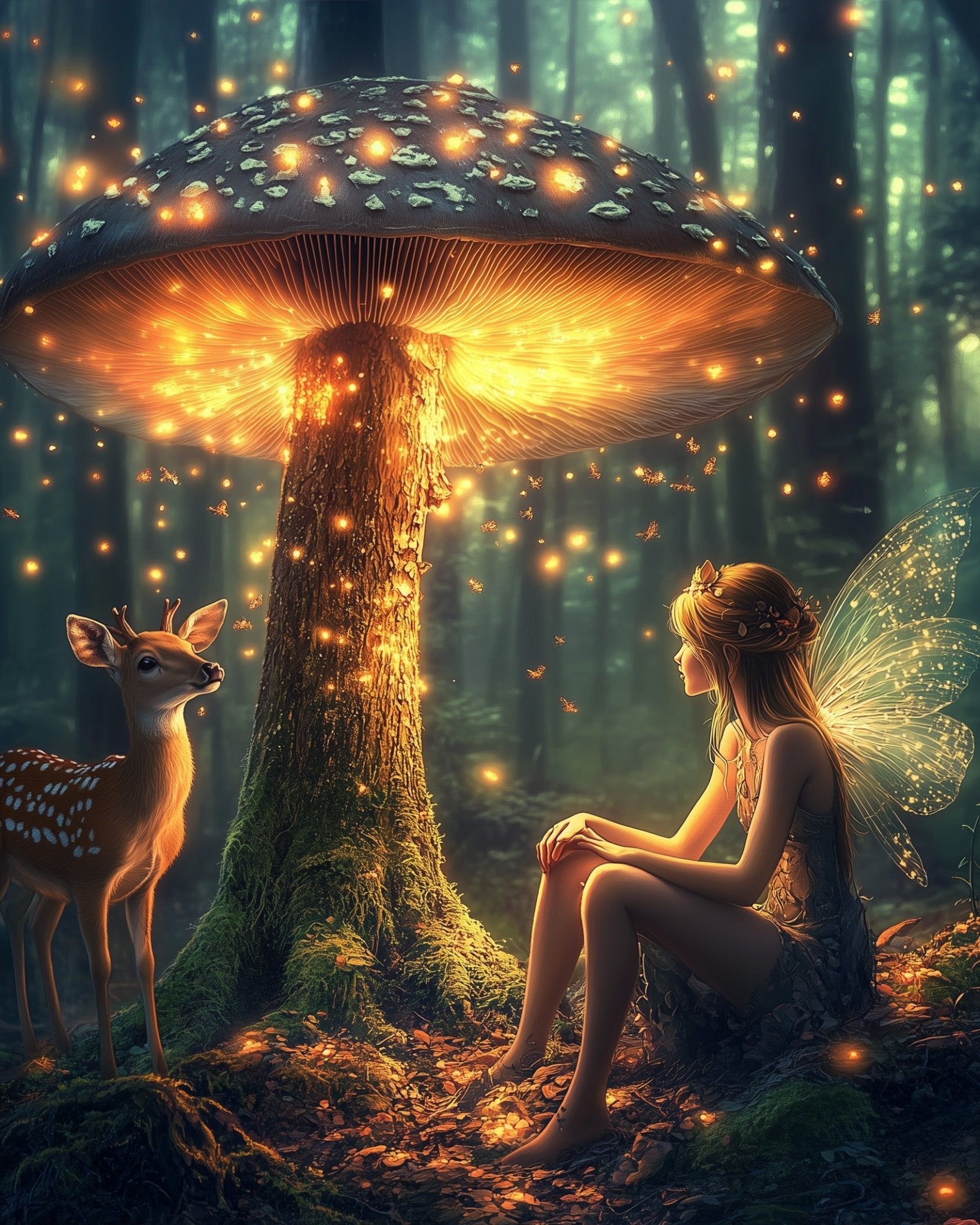 Enchanted Forest Gathering - Fairy Tail - BestPaintByNumbers - Paint by Numbers Custom Kit