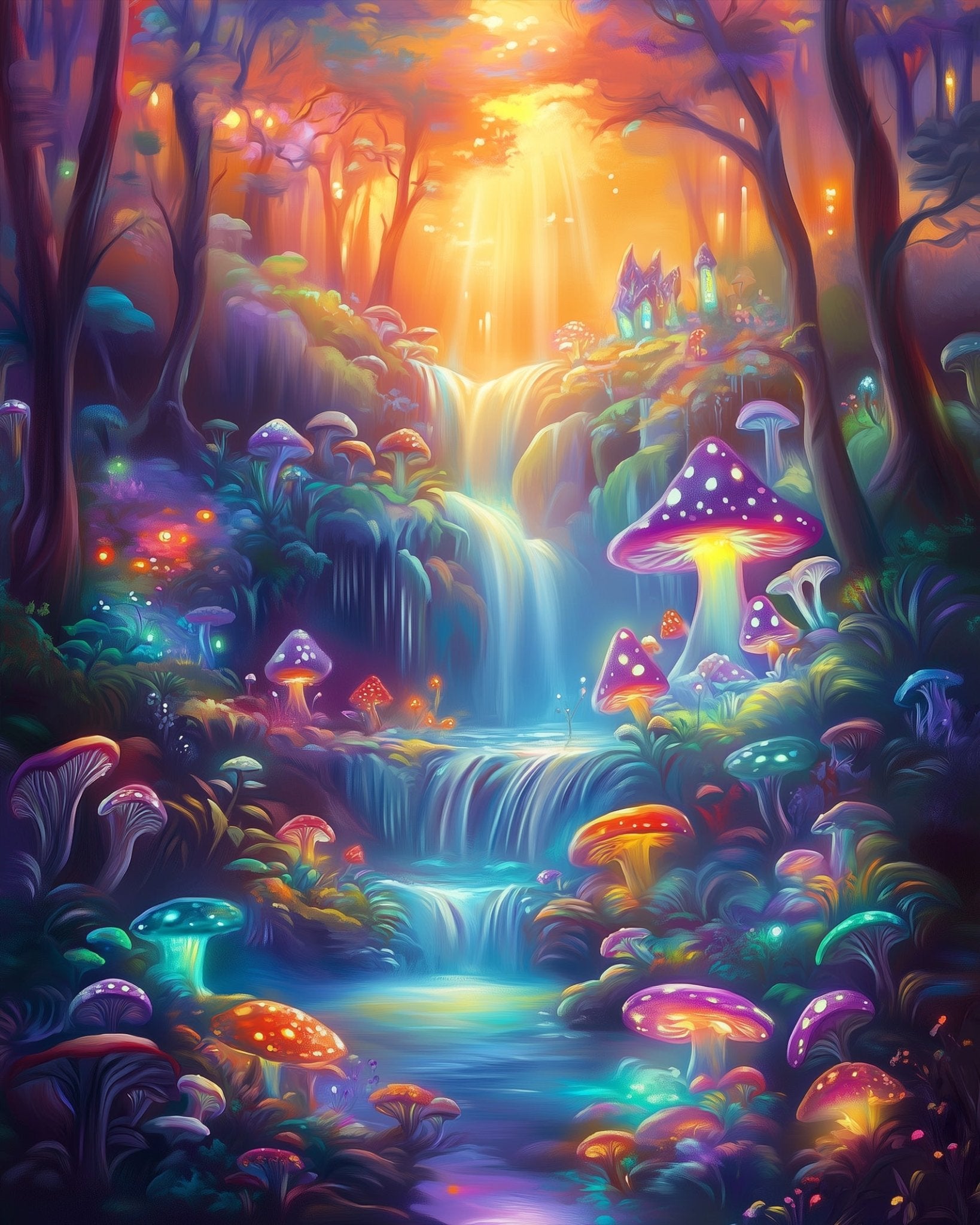 Enchanted Forest Glow - Fairy Tail - BestPaintByNumbers - Paint by Numbers Custom Kit