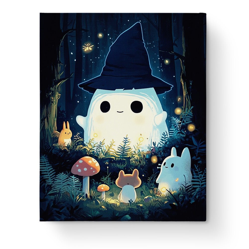 Enchanted Ghost Friend - Halloween - BestPaintByNumbers - Paint by Numbers Custom Kit