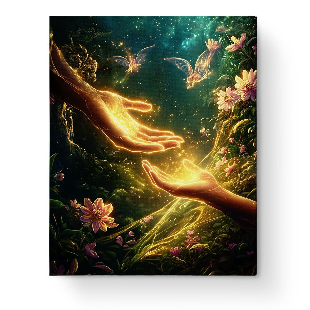 Enchanted Hands and Fairies - Meditation - BestPaintByNumbers - Paint by Numbers Custom Kit