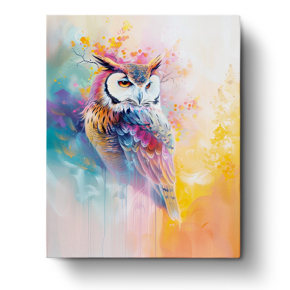 Enchanted Owl - Abstract Animals - BestPaintByNumbers - Paint by Numbers Custom Kit