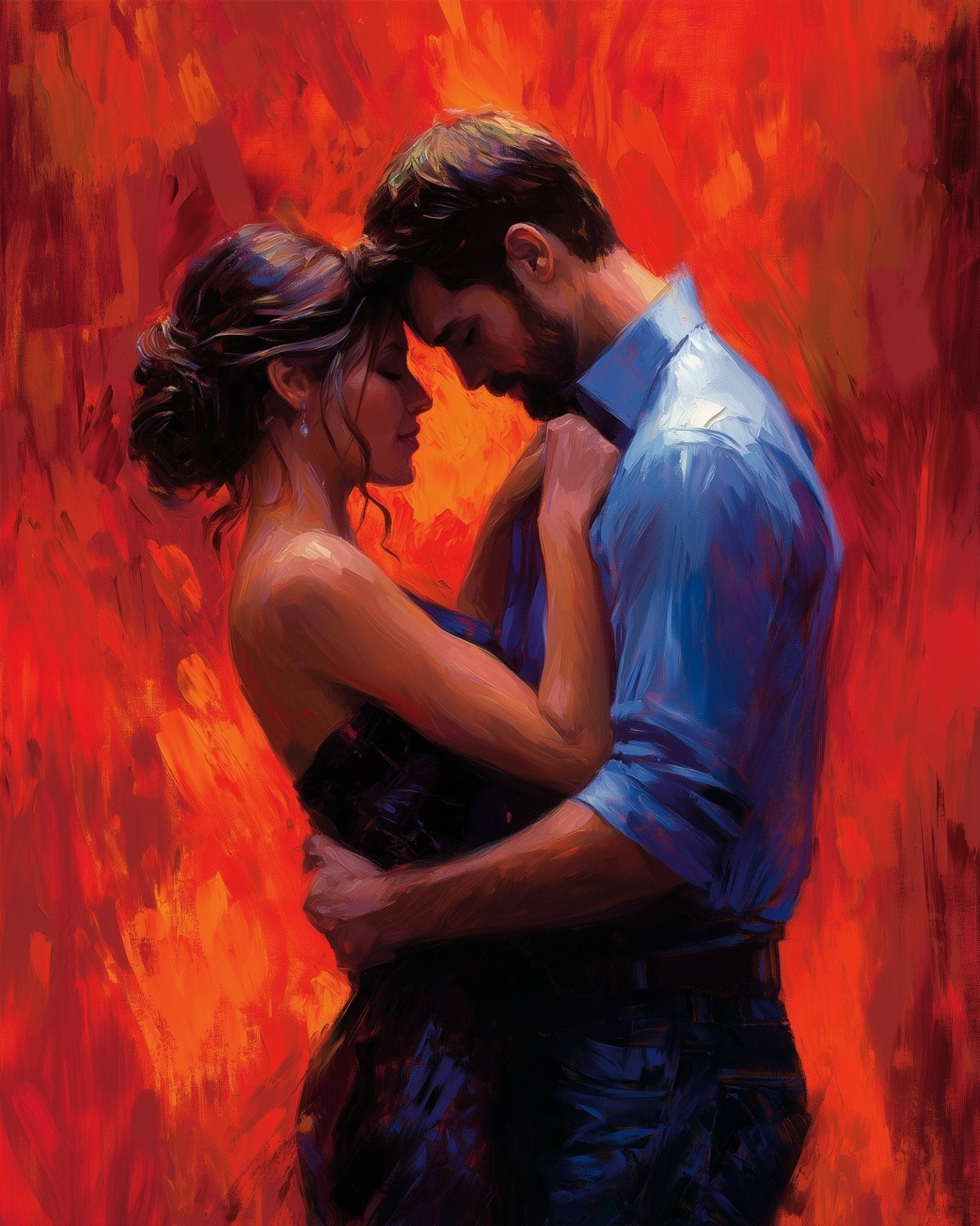 Enchanting Embrace - Romance - BestPaintByNumbers - Paint by Numbers Custom Kit