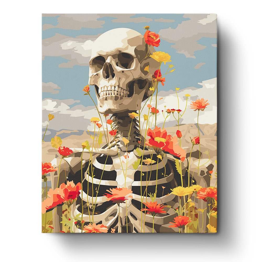 Eternal Blossoms - Skeleton - BestPaintByNumbers - Paint by Numbers Custom Kit