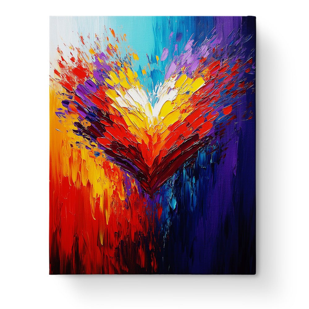 Explosive Heartburst - Romance - BestPaintByNumbers - Paint by Numbers Custom Kit