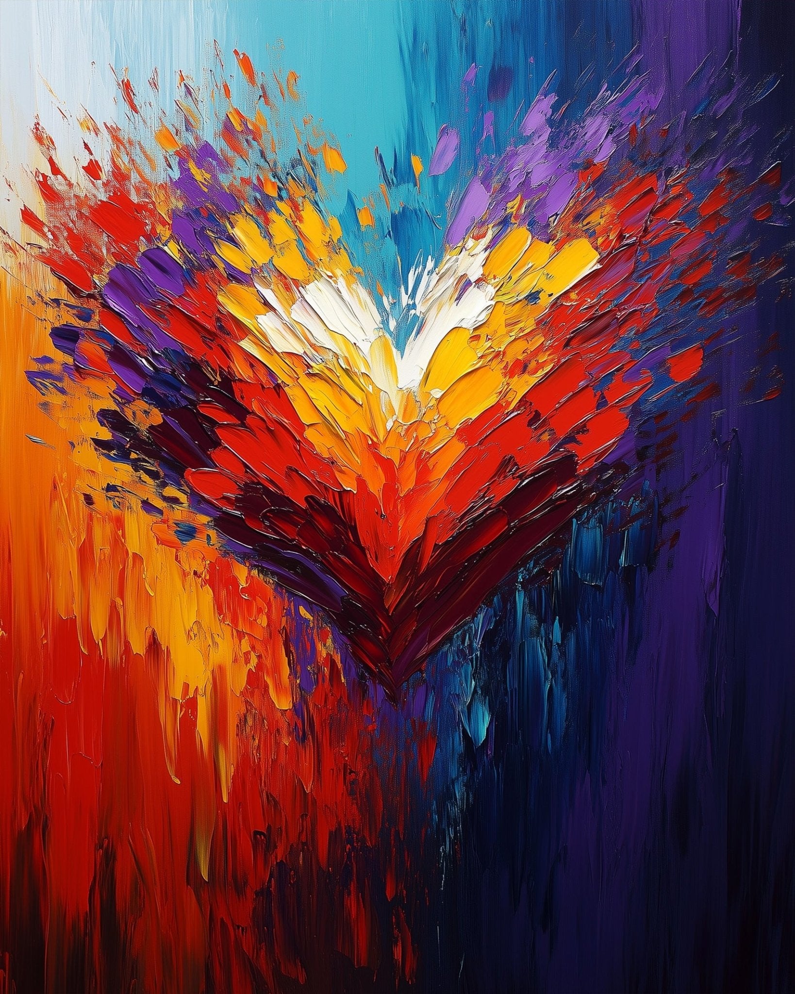 Explosive Heartburst - Romance - BestPaintByNumbers - Paint by Numbers Custom Kit