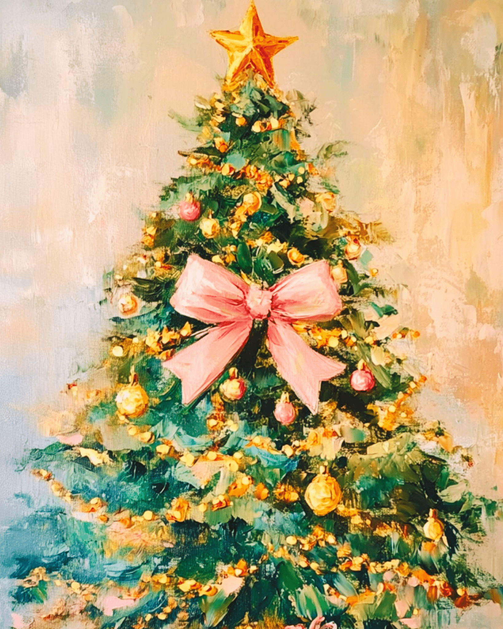Festive Christmas Tree - Christmas - BestPaintByNumbers - Paint by Numbers Custom Kit