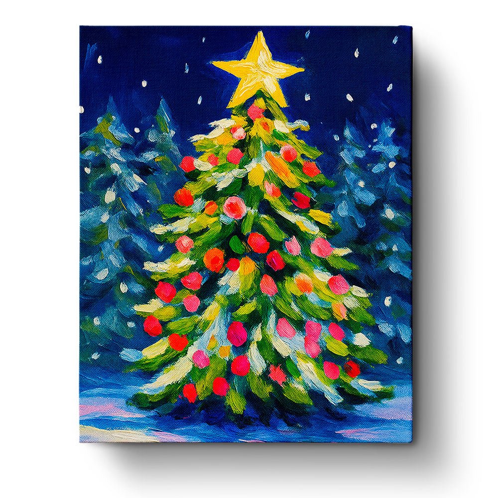 Festive Christmas Tree - Christmas - BestPaintByNumbers - Paint by Numbers Custom Kit