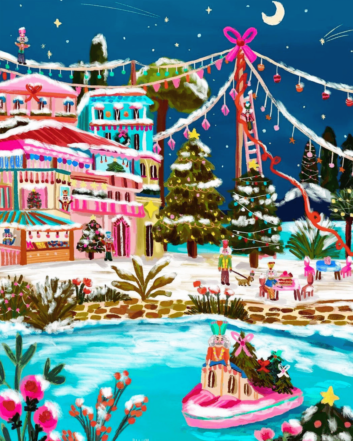 Festive Village Wonderland - Christmas - BestPaintByNumbers - Paint by Numbers Custom Kit