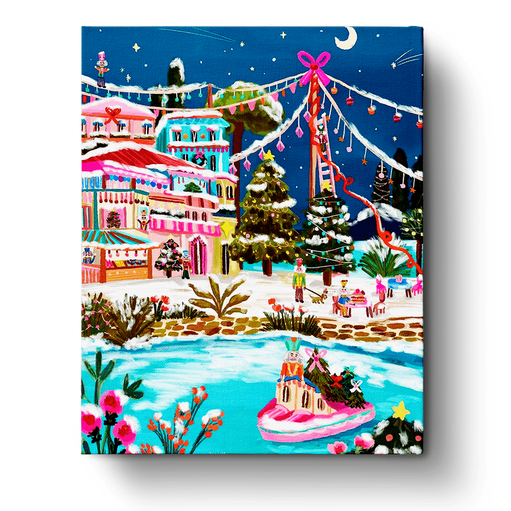 Festive Village Wonderland - Christmas - BestPaintByNumbers - Paint by Numbers Custom Kit