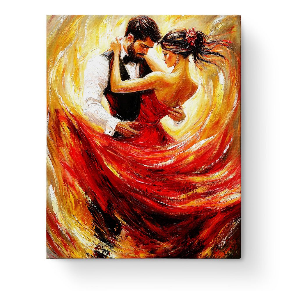 Fiery Dance of Passion - Dance - BestPaintByNumbers - Paint by Numbers Custom Kit