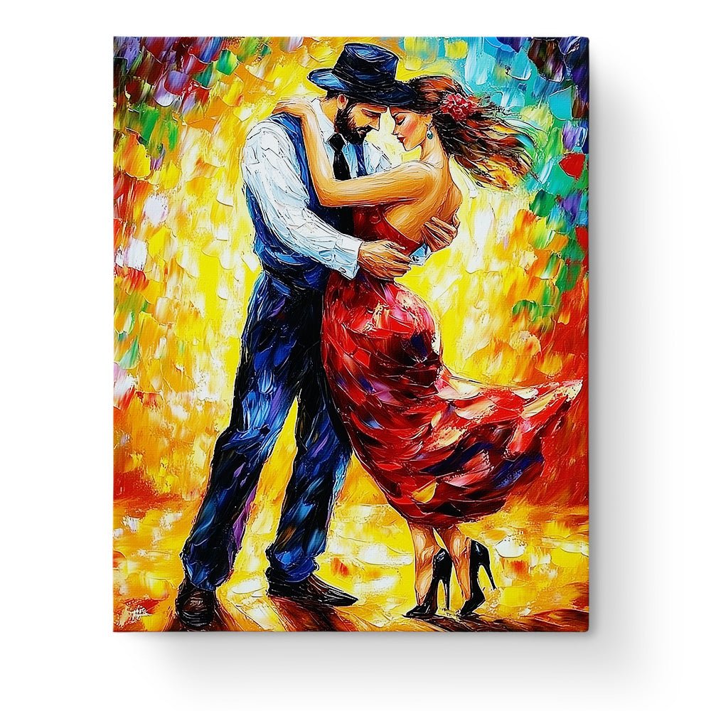 Fiery Passionate Embrace - Dance - BestPaintByNumbers - Paint by Numbers Custom Kit