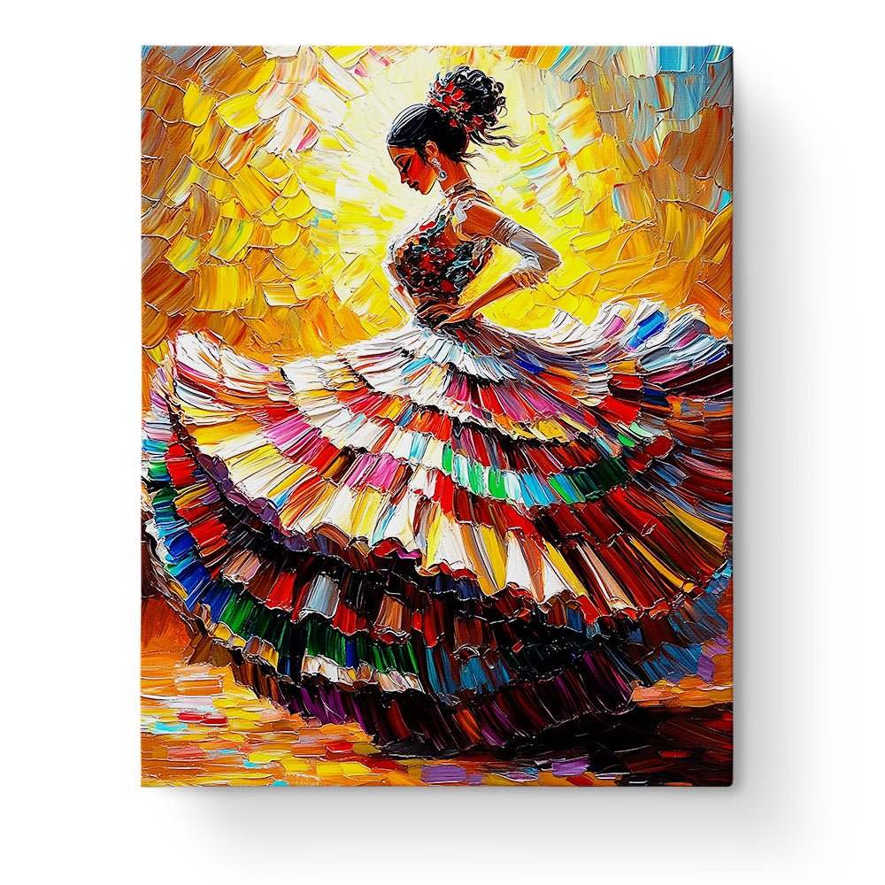 Flamenco Elegance - Dance - BestPaintByNumbers - Paint by Numbers Custom Kit