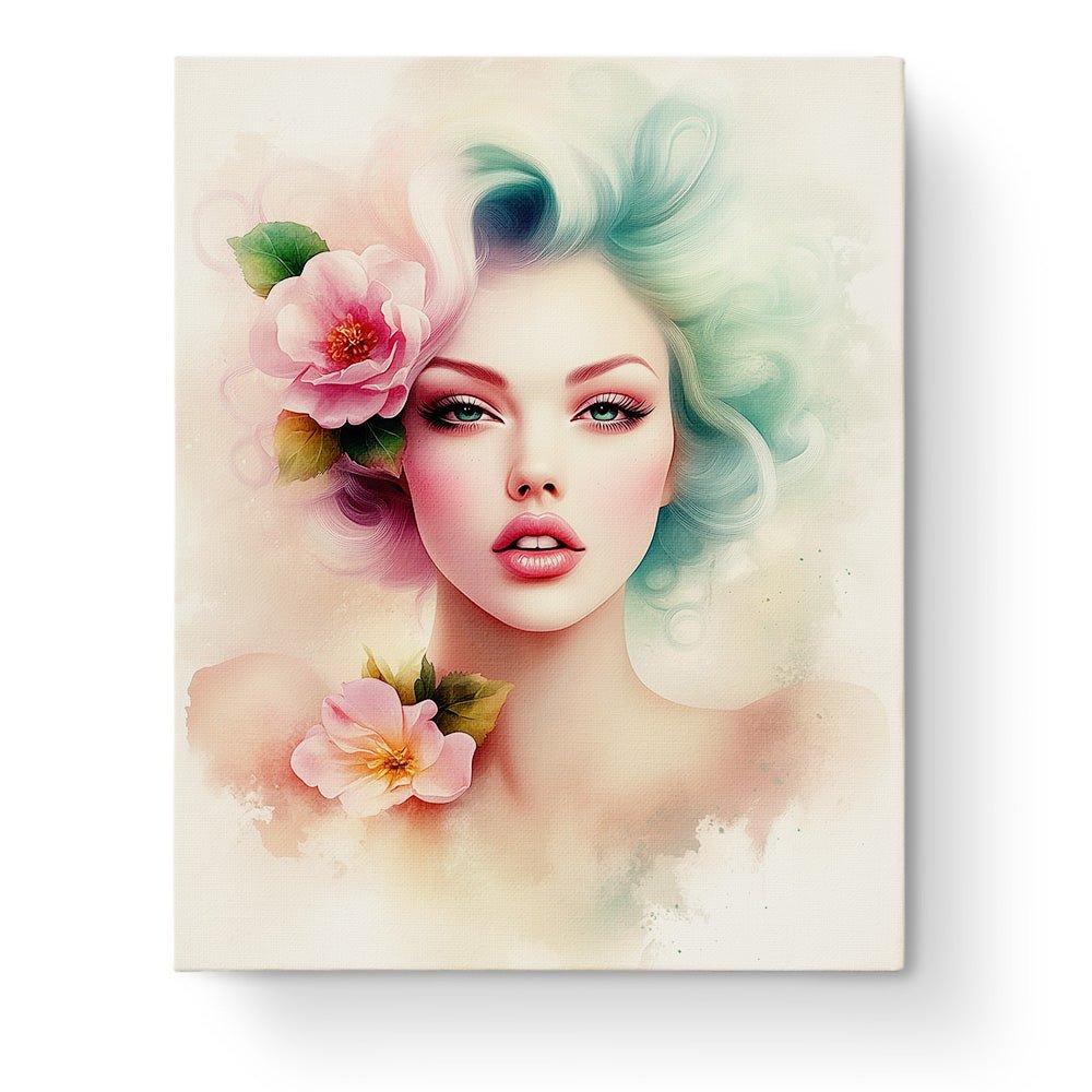 Floral Radiance - Floral Women - BestPaintByNumbers - Paint by Numbers Custom Kit