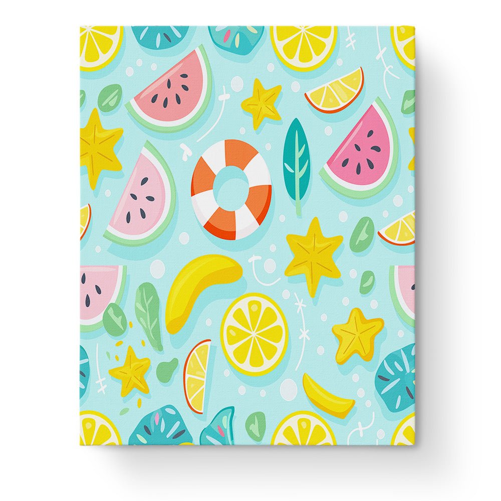 Fruity Summer Bliss - Minimalistic - BestPaintByNumbers - Paint by Numbers Custom Kit