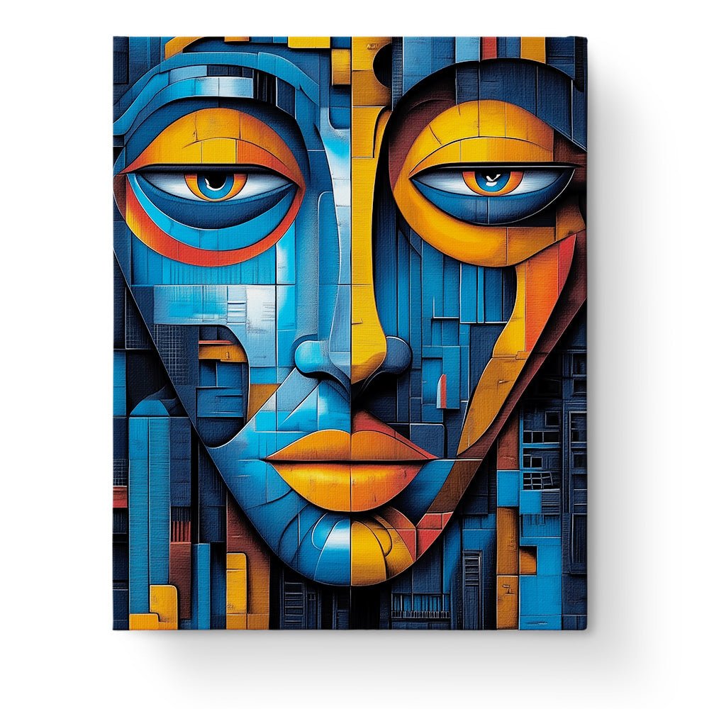 Geometric Faces - Cubism - BestPaintByNumbers - Paint by Numbers Custom Kit