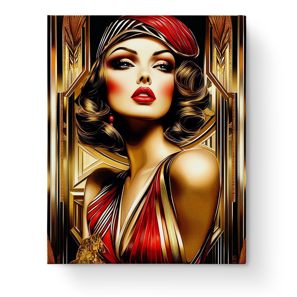 Glamorous Silhouette - Art Deco - BestPaintByNumbers - Paint by Numbers Custom Kit