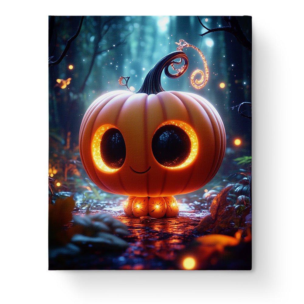 Glowing Pumpkin Enchantment - Halloween - BestPaintByNumbers - Paint by Numbers Custom Kit