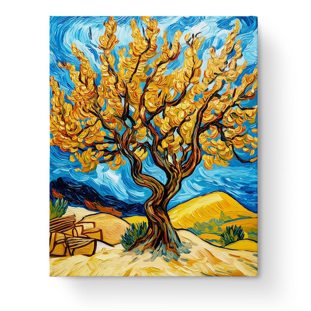 Golden Tree Scene - painting - BestPaintByNumbers - Paint by Numbers Custom Kit