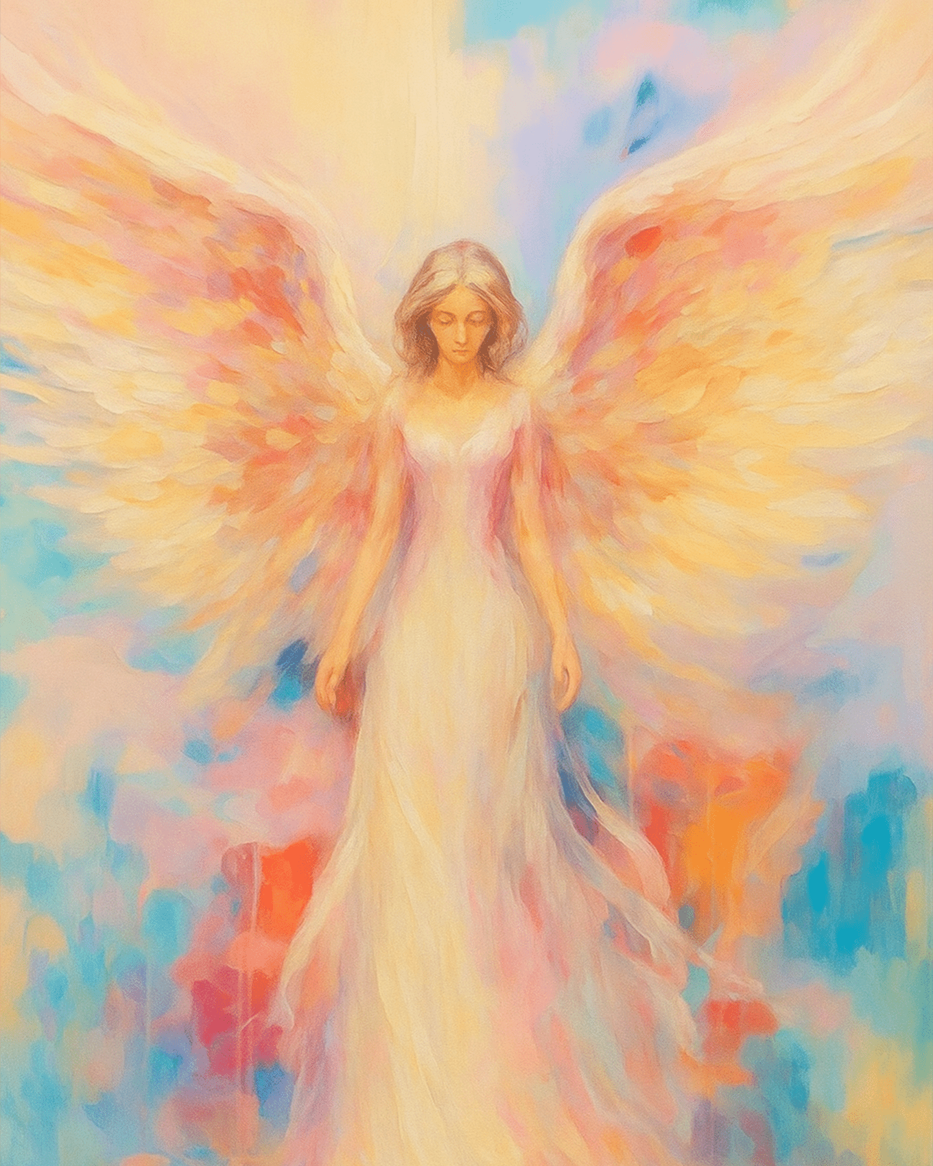 Guardian Angel in Pastels - Mexico - BestPaintByNumbers - Paint by Numbers Custom Kit