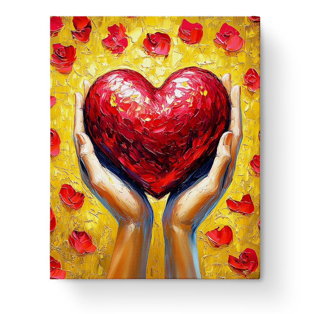 Heart of Roses - Romance - BestPaintByNumbers - Paint by Numbers Custom Kit