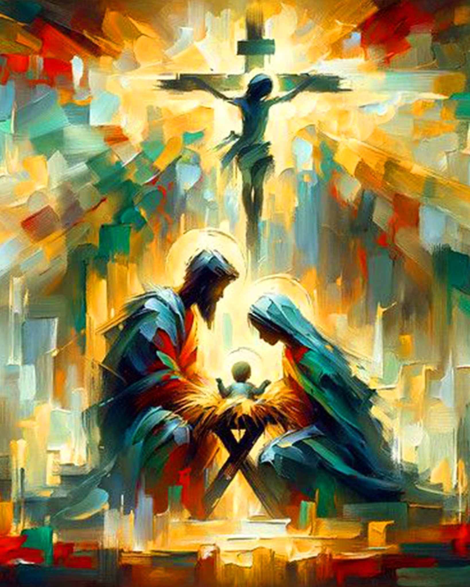 Holy Nativity Scene - Religion - BestPaintByNumbers - Paint by Numbers Custom Kit