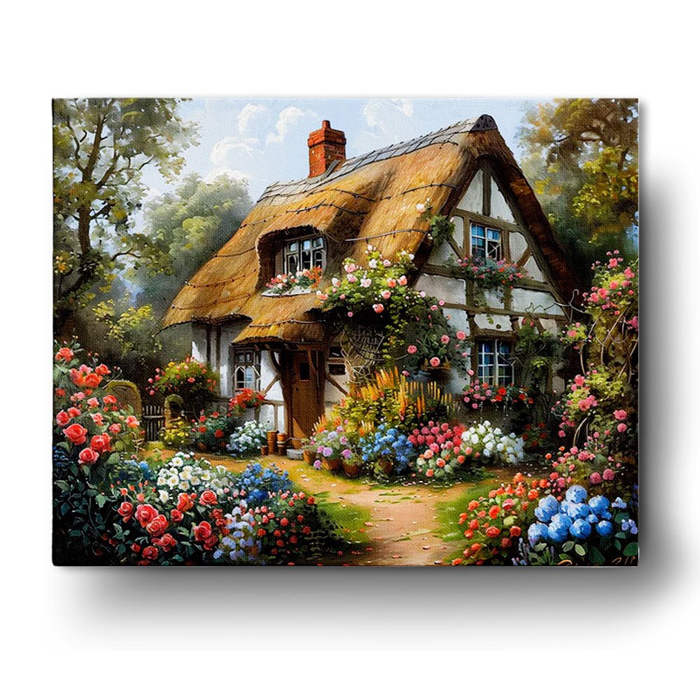 House of Flowers - BestPaintByNumbers - Paint by Numbers Custom Kit