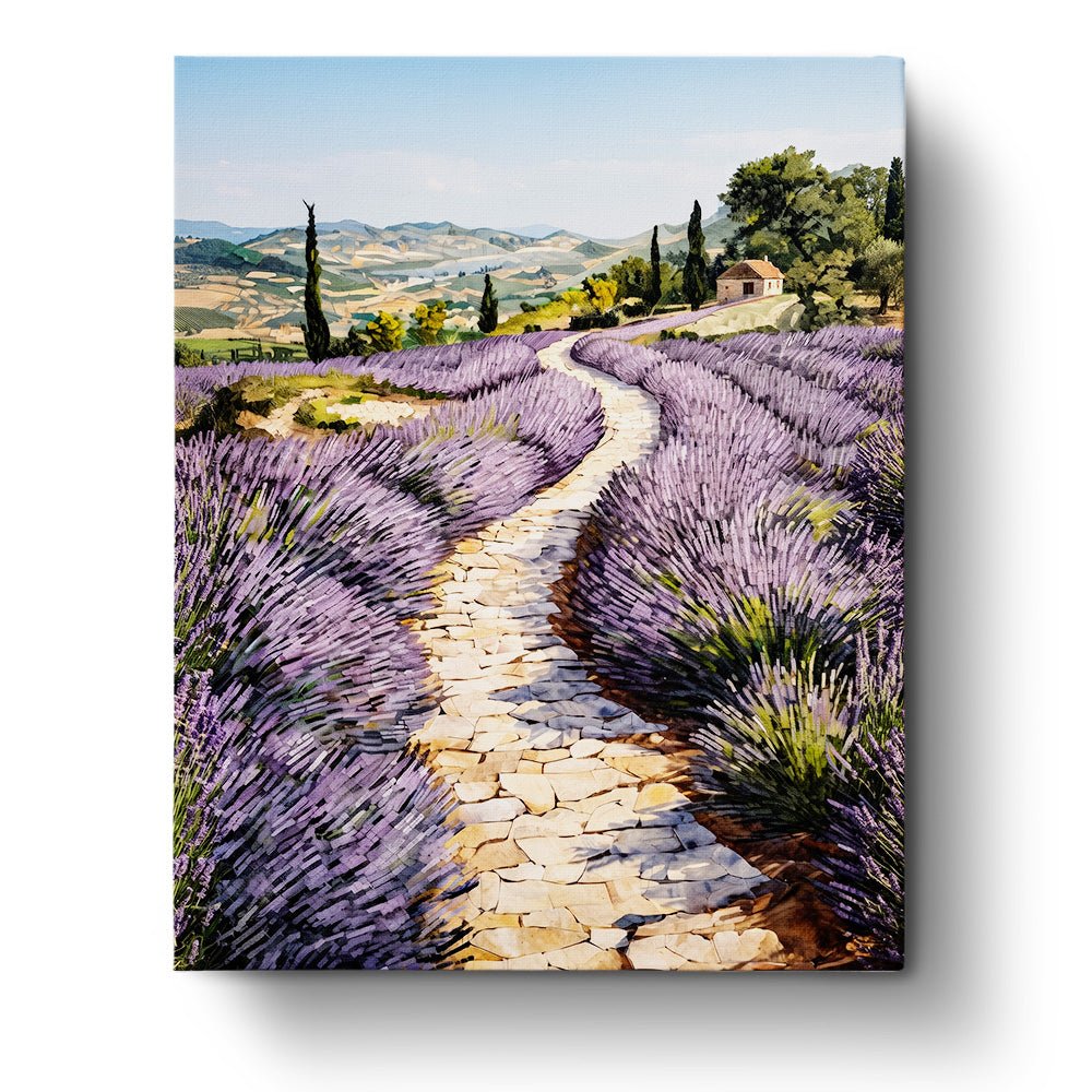 Lavender Pathway - Flowers - BestPaintByNumbers - Paint by Numbers Custom Kit