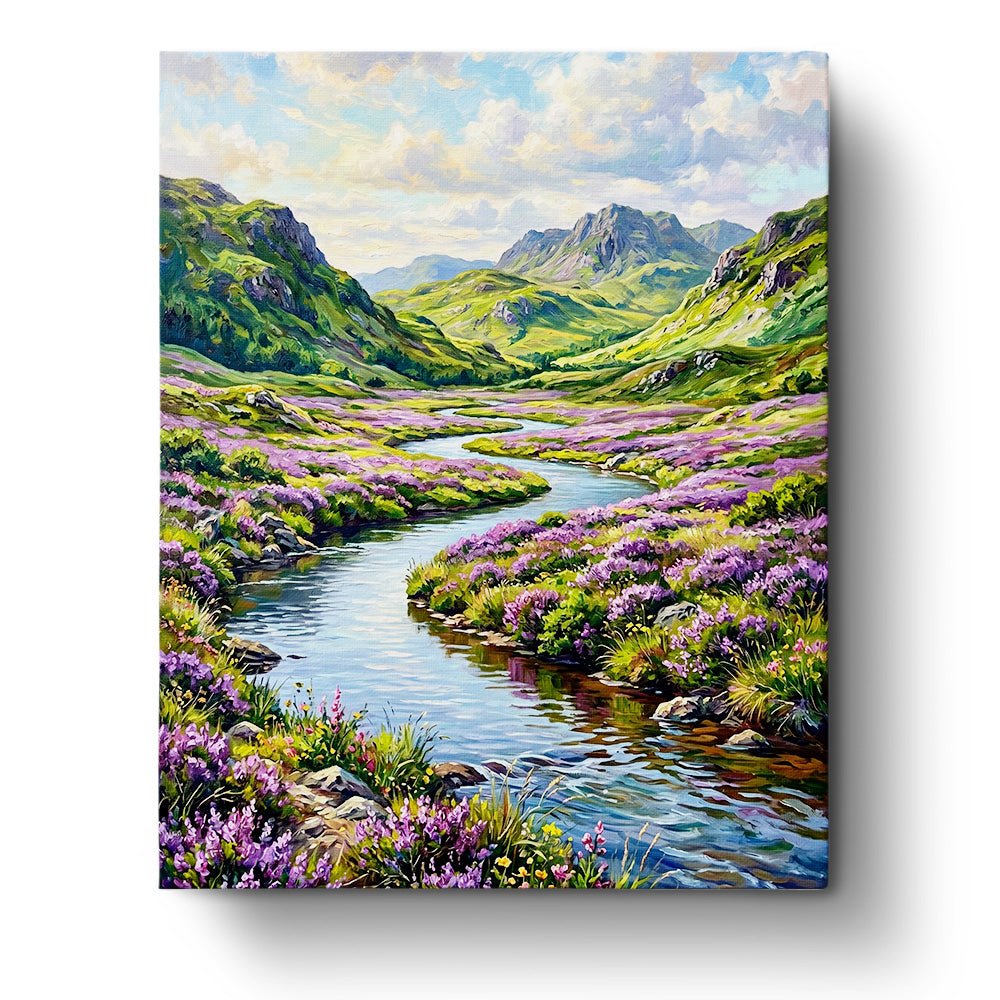 Lavender Valleys - Landscape - BestPaintByNumbers - Paint by Numbers Custom Kit