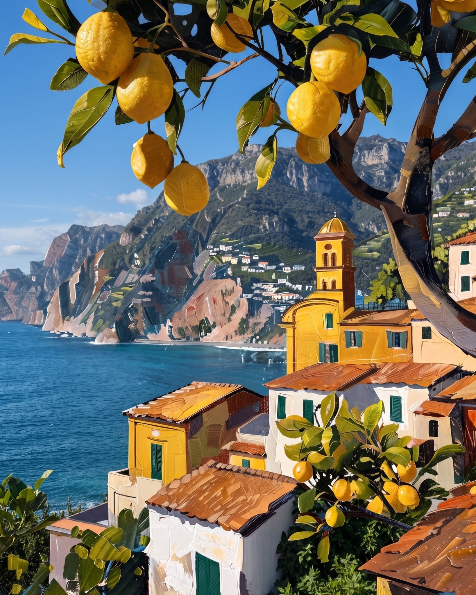 Lemon Grove Cliffside Retreat - Places - BestPaintByNumbers - Paint by Numbers Custom Kit