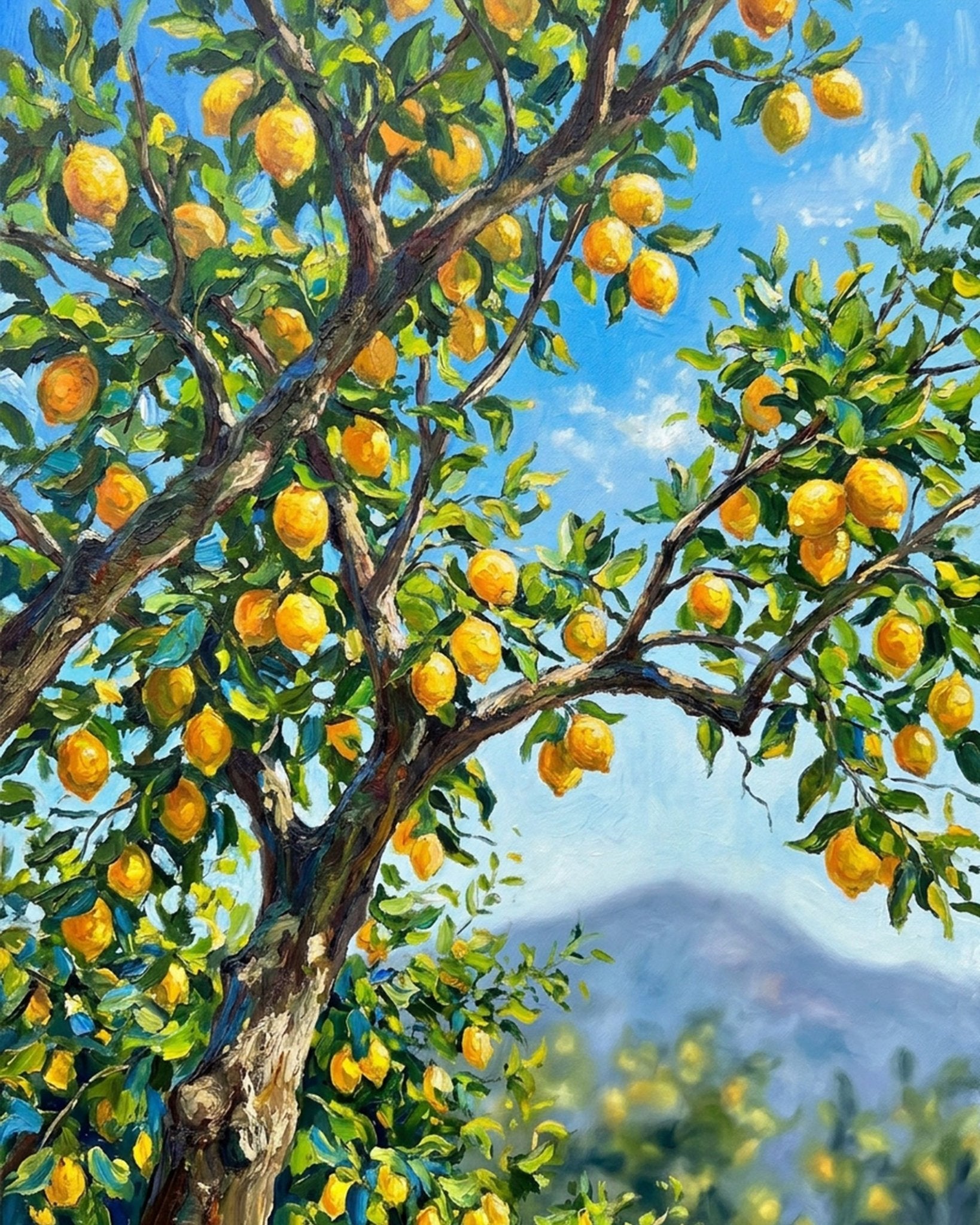 Lemon Orchard View - Places - BestPaintByNumbers - Paint by Numbers Custom Kit