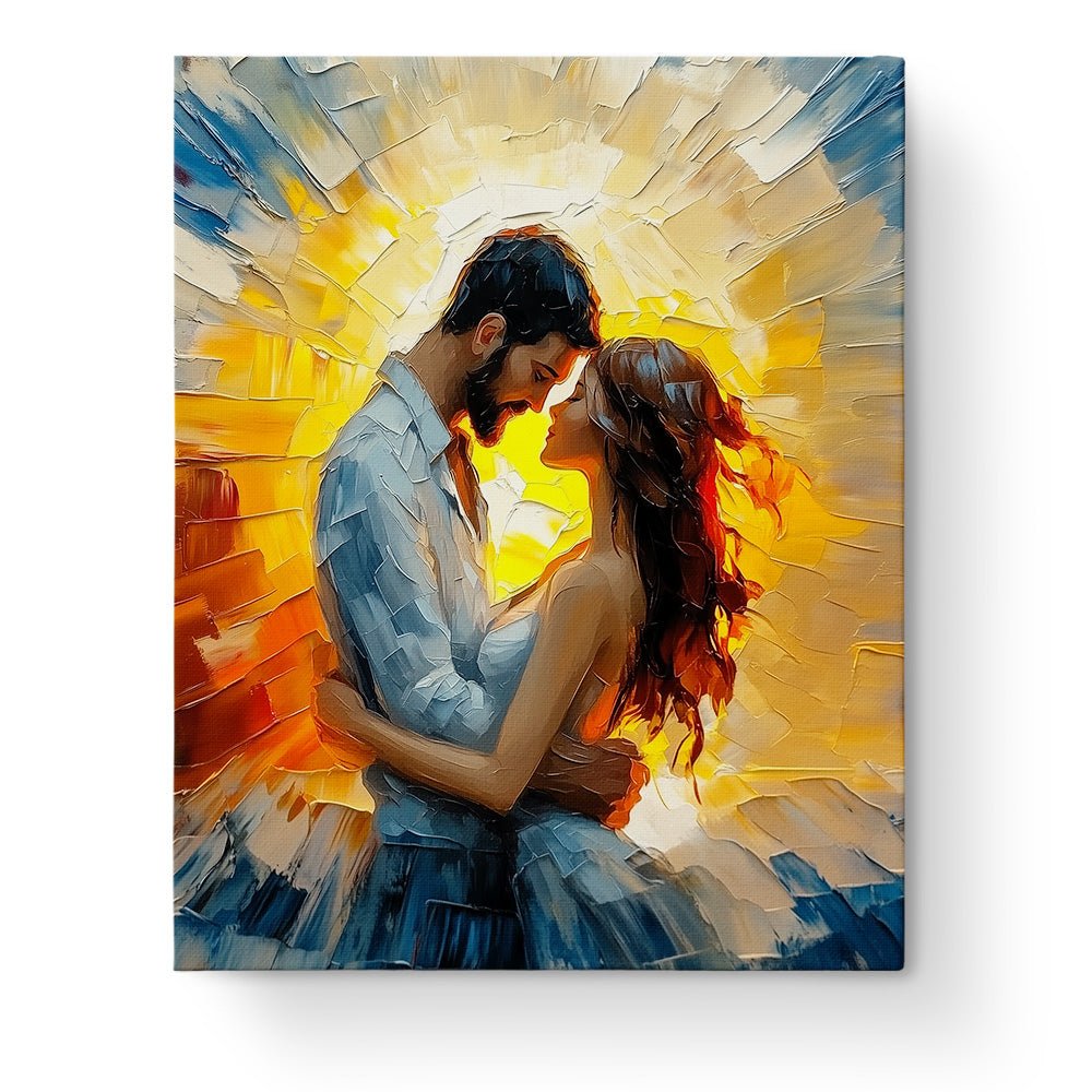 Lovers Embrace - painting - BestPaintByNumbers - Paint by Numbers Custom Kit