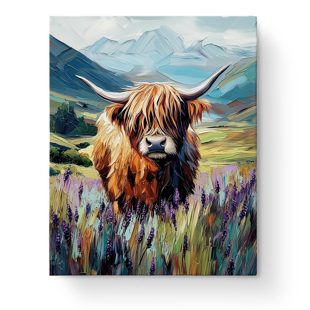 Majestic Highland Cow - Animals - BestPaintByNumbers - Paint by Numbers Custom Kit