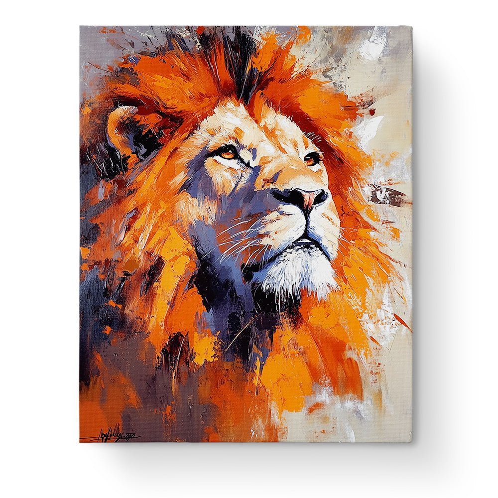 Majestic Lion Portrait - Animals - BestPaintByNumbers - Paint by Numbers Custom Kit