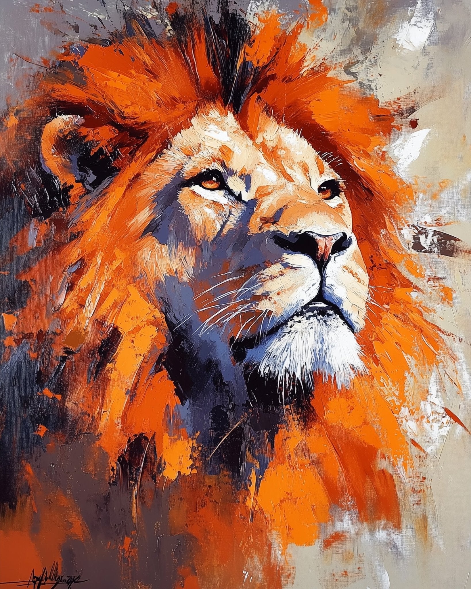 Majestic Lion Portrait - Animals - BestPaintByNumbers - Paint by Numbers Custom Kit